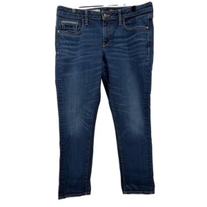 Anthropologie Pilcro Women 32 Stet Mid-Rise Skinny Ankle Jeans Medium Wash Denim